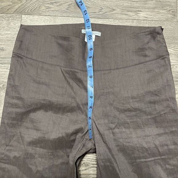 Sarah Pacini Linen Tan Brown Pants Zipper Size 1 Small Trousers 26" Inseam - Picture 7 of 8